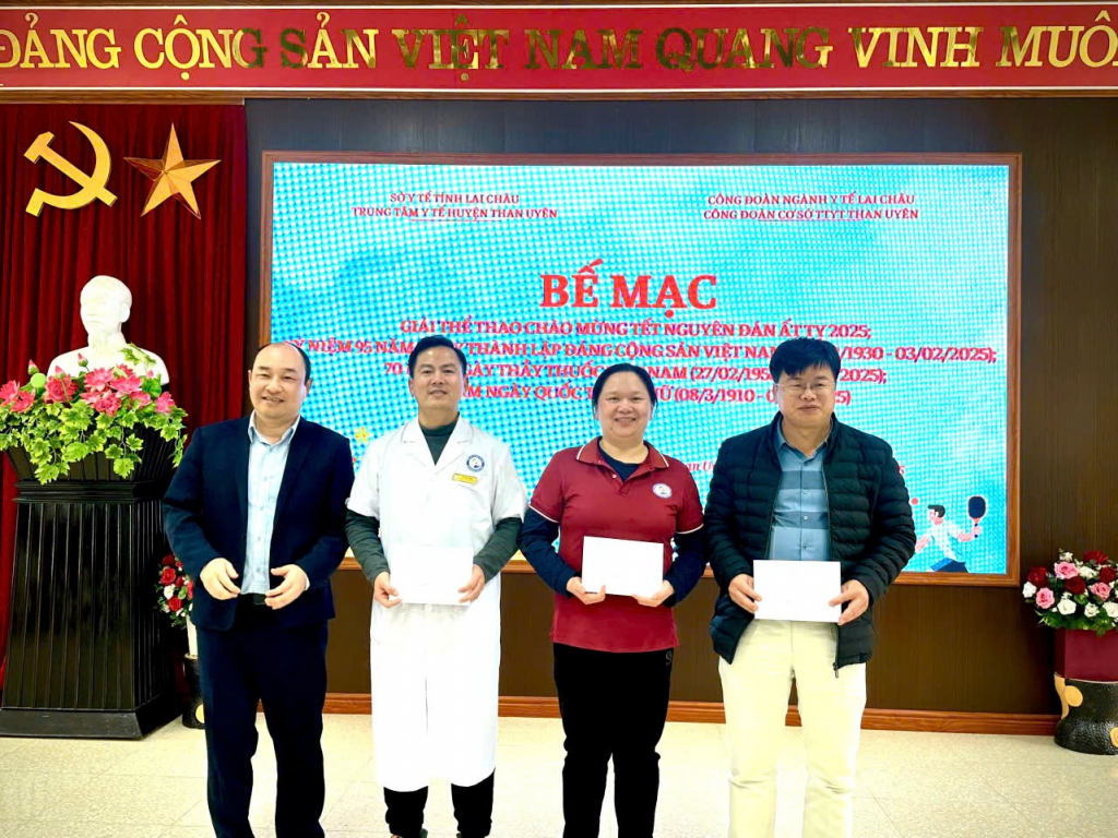 BẾ MẠC GIẢI THỂ THAO CHÀO MỪNG TẾT NGUYÊN ĐÁN ẤT TỴ 2025; KỶ NIỆM 95 NĂM NGÀY THÀNH LẬP ĐẢNG CỘNG SẢN VIỆT NAM (03/02/1930-03/02/2025); 70 NĂM NGÀY THẦY THUỐC VIỆT NAM (27/02/1955-27/02/2025); 115 NĂM NGÀY QUỐC TẾ PHỤ NỮ (08/03/1910-08/03/2025)